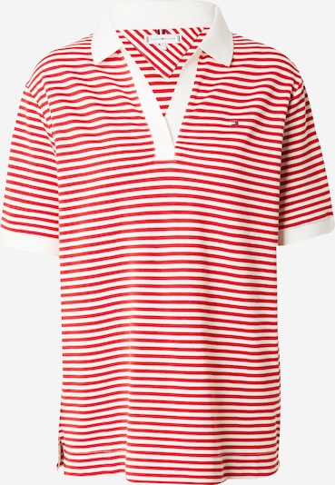 Tricou TOMMY HILFIGER pe roșu / alb, Vizualizare produs