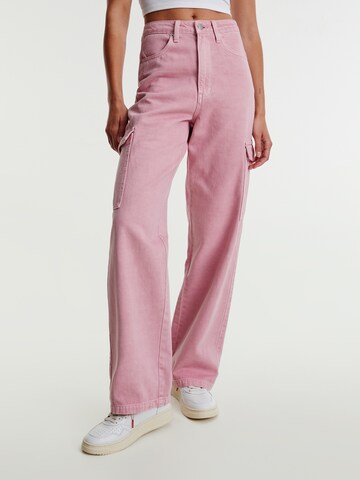 Wide Leg Jeans cargo 'Nalu' EDITED en violet : devant