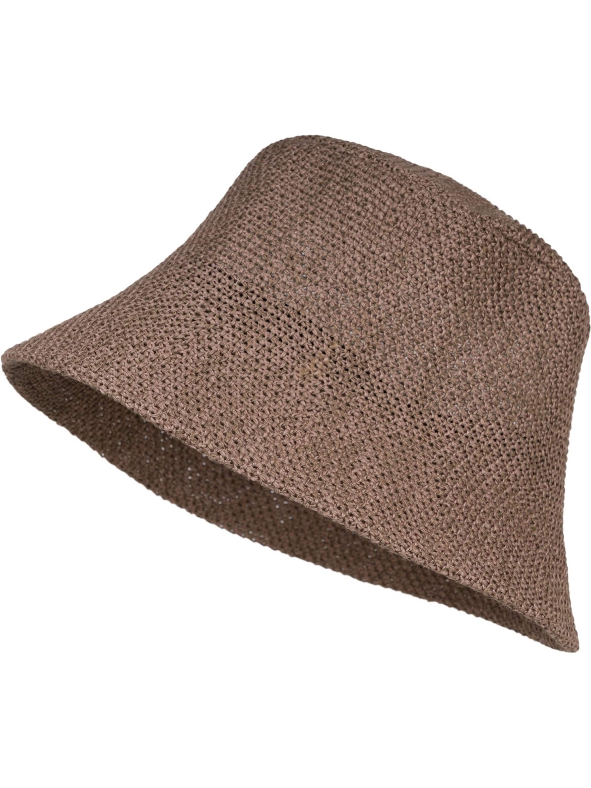 styleBREAKER Hut 'Fischerhut aus Papierstroh - Knautschhut'‌ in taupe, Produktansicht