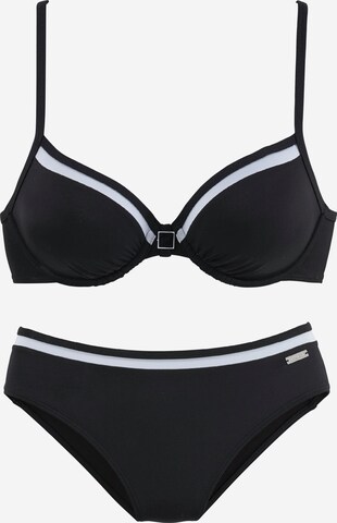 LASCANA Bikini in Zwart: voorkant