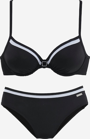 LASCANA T-skjorte Bikini i svart: forside