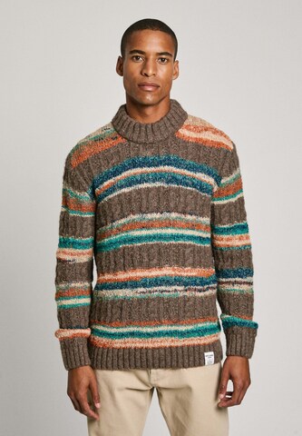 Pepe Jeans Trui 'CLIF' in Bruin: voorkant