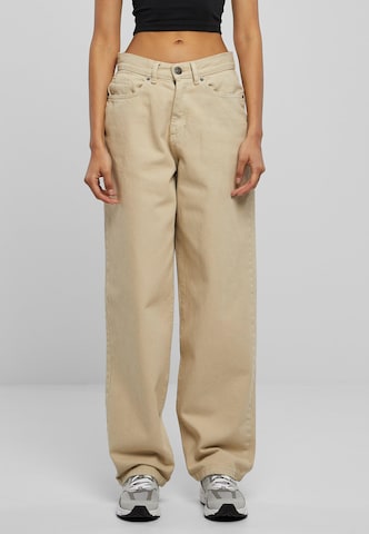 Wide leg Jeans di Urban Classics in beige: frontale