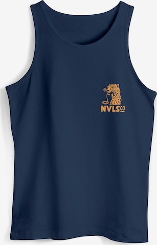 Neverless Shirt 'Eat pasta' in Blue: front