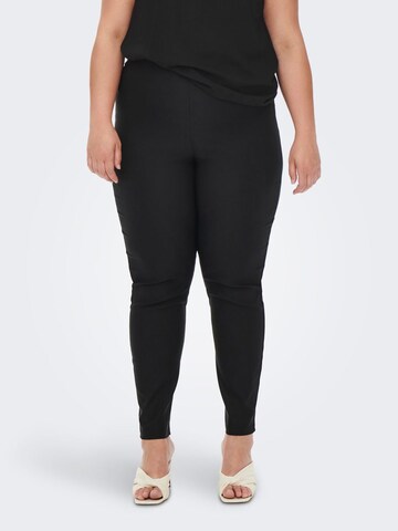 ONLY Carmakoma Skinny Trousers in Black: front