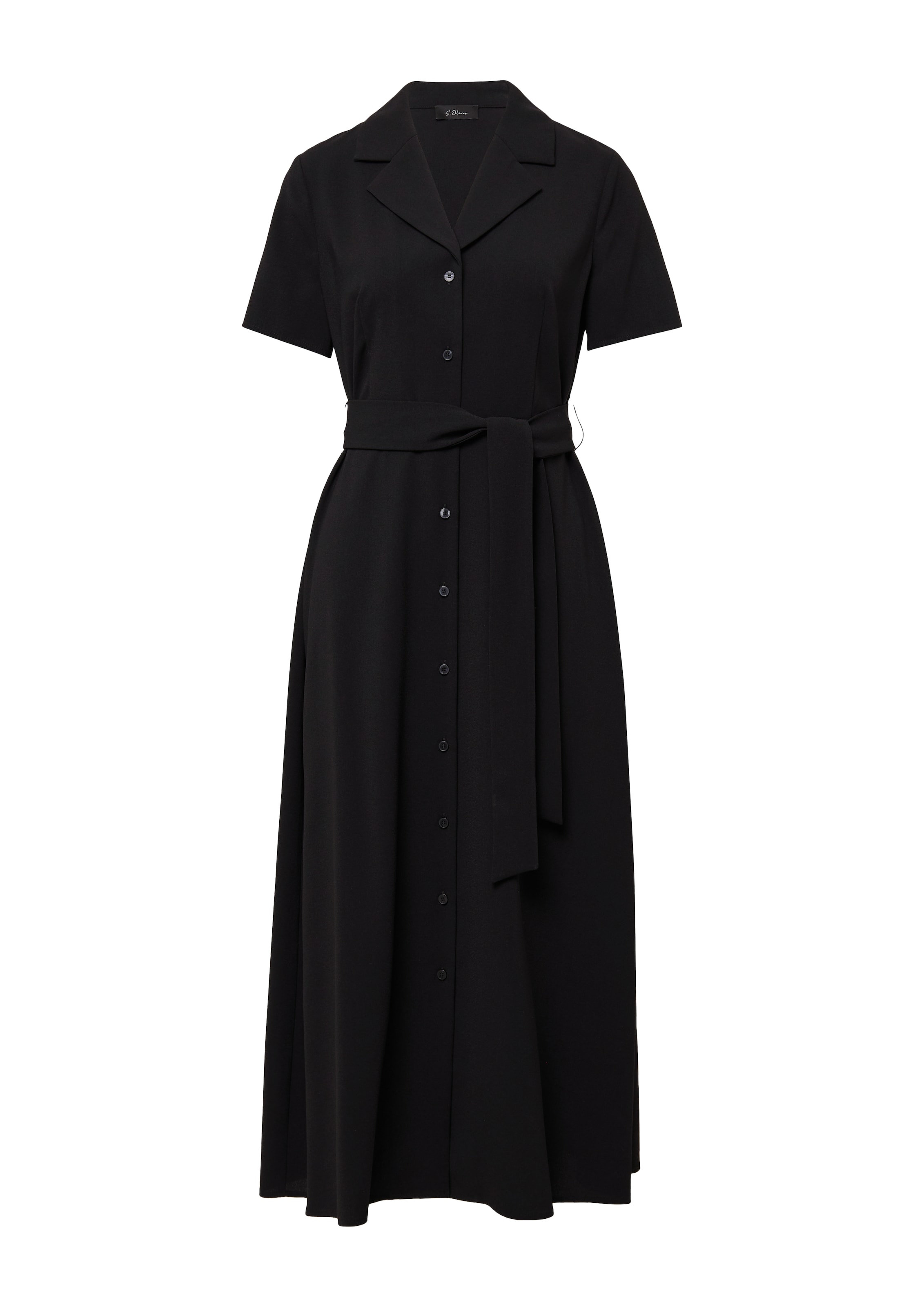 s.Oliver BLACK LABEL Blusenkleid in Schwarz: Vorderseite