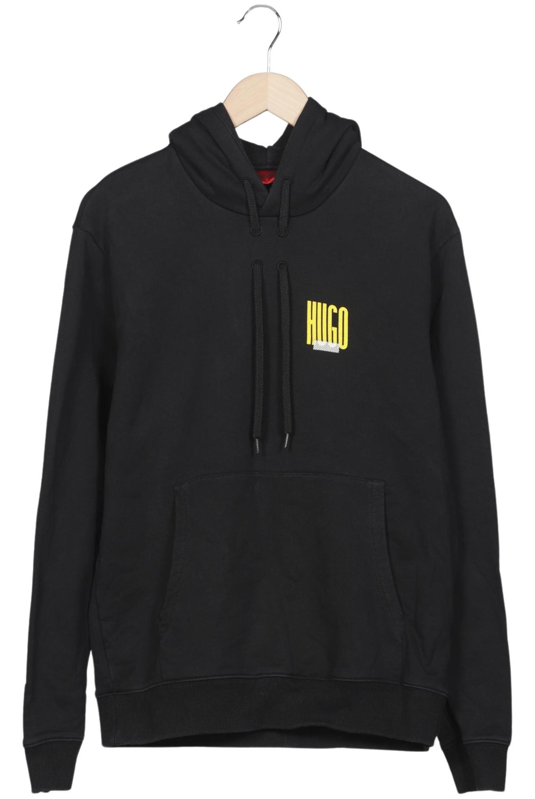 HUGO Sweatshirt & Zip-Up Hoodie in S in Black: front