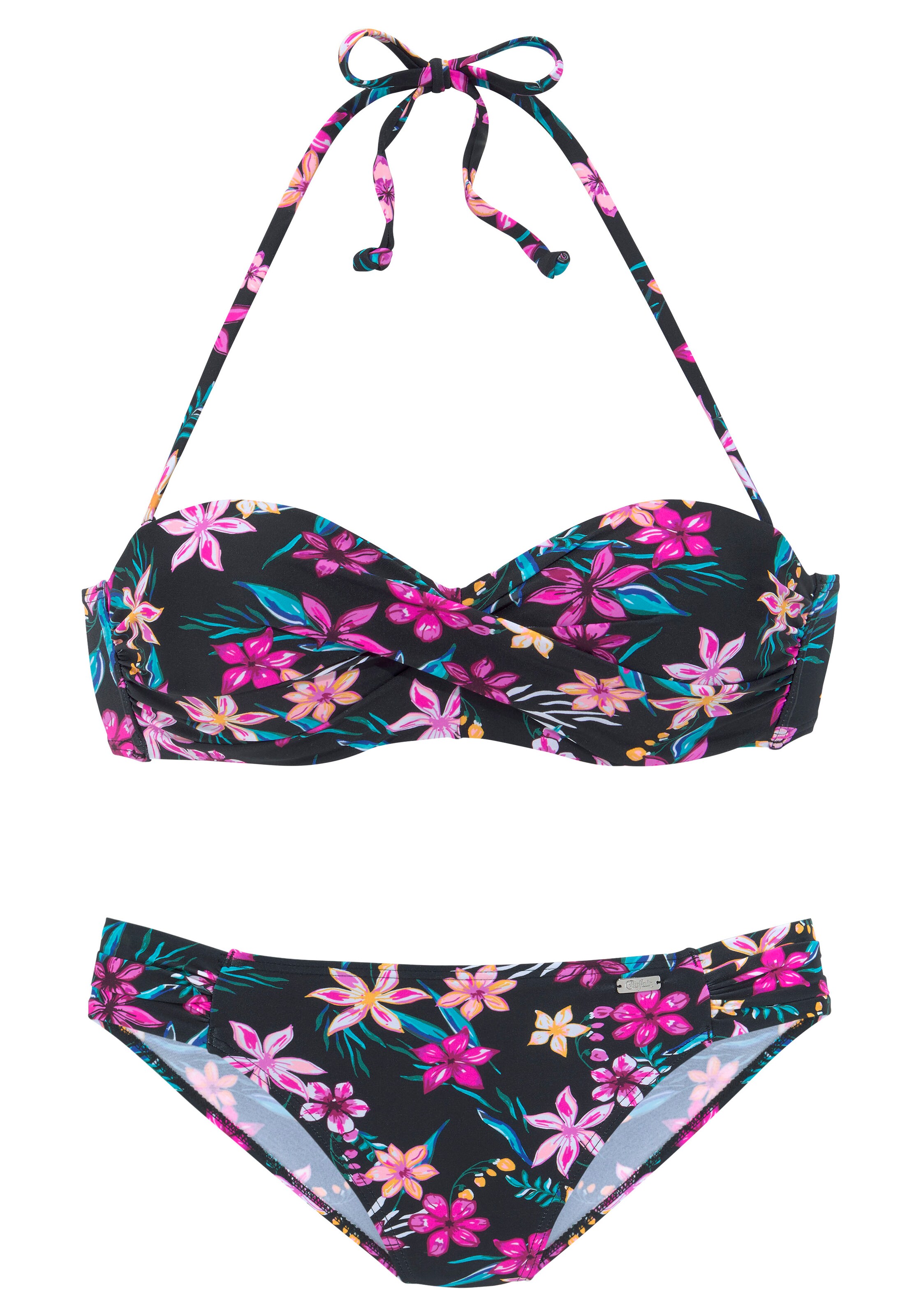 BUFFALO Bandeau Bikini i svart: framsida