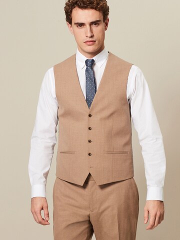 Next Suit Vest in Brown: front