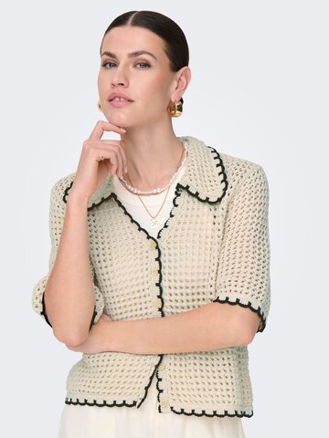 ONLY Gebreid vest 'ONLLucie' in Beige