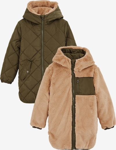 WE Fashion Ziemas jaka, krāsa - bēšs / olīvzaļš, Preces skats