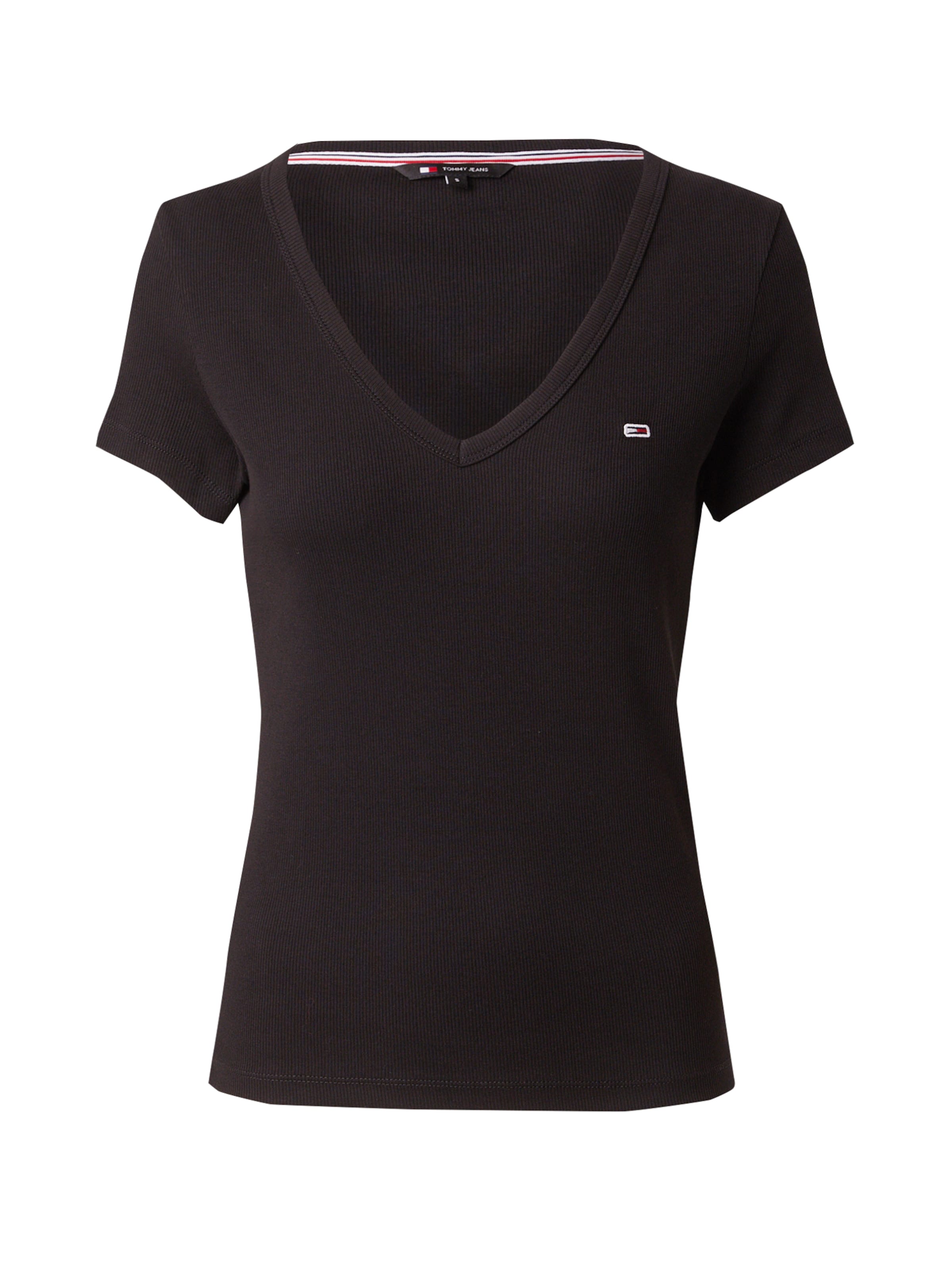 Maglietta 'Essential' di Tommy Jeans in nero: frontale