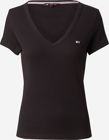 Tommy Jeans Skjorte 'Essential' i svart: forside