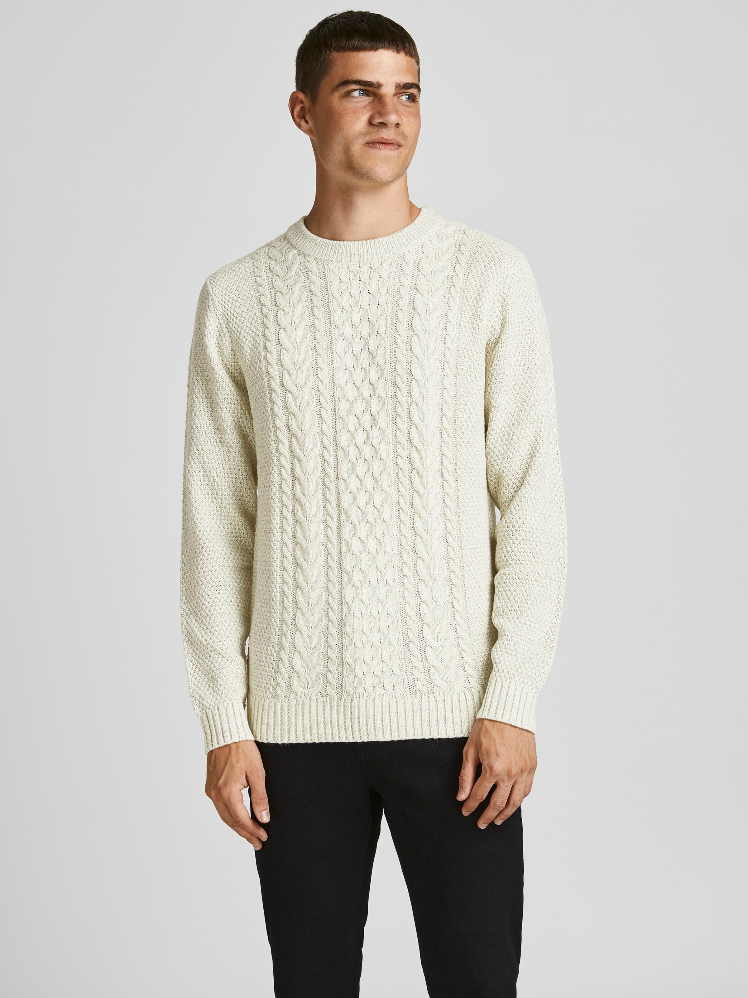 Männer Pullover & Strick JACK & JONES Pullover 'JJCRAIG' in Wollweiß - BM22253 Männer Pullover & Strick JACK & JONES Pullover 'JJCRAIG' in Wollweiß - BM22253