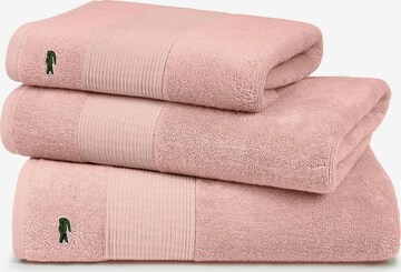 LACOSTE Shower Towel 'L LE CROCO' in Pink