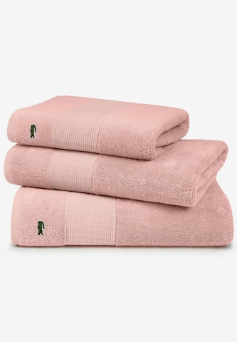 LACOSTE Shower Towel 'LE CROCO' in Pink