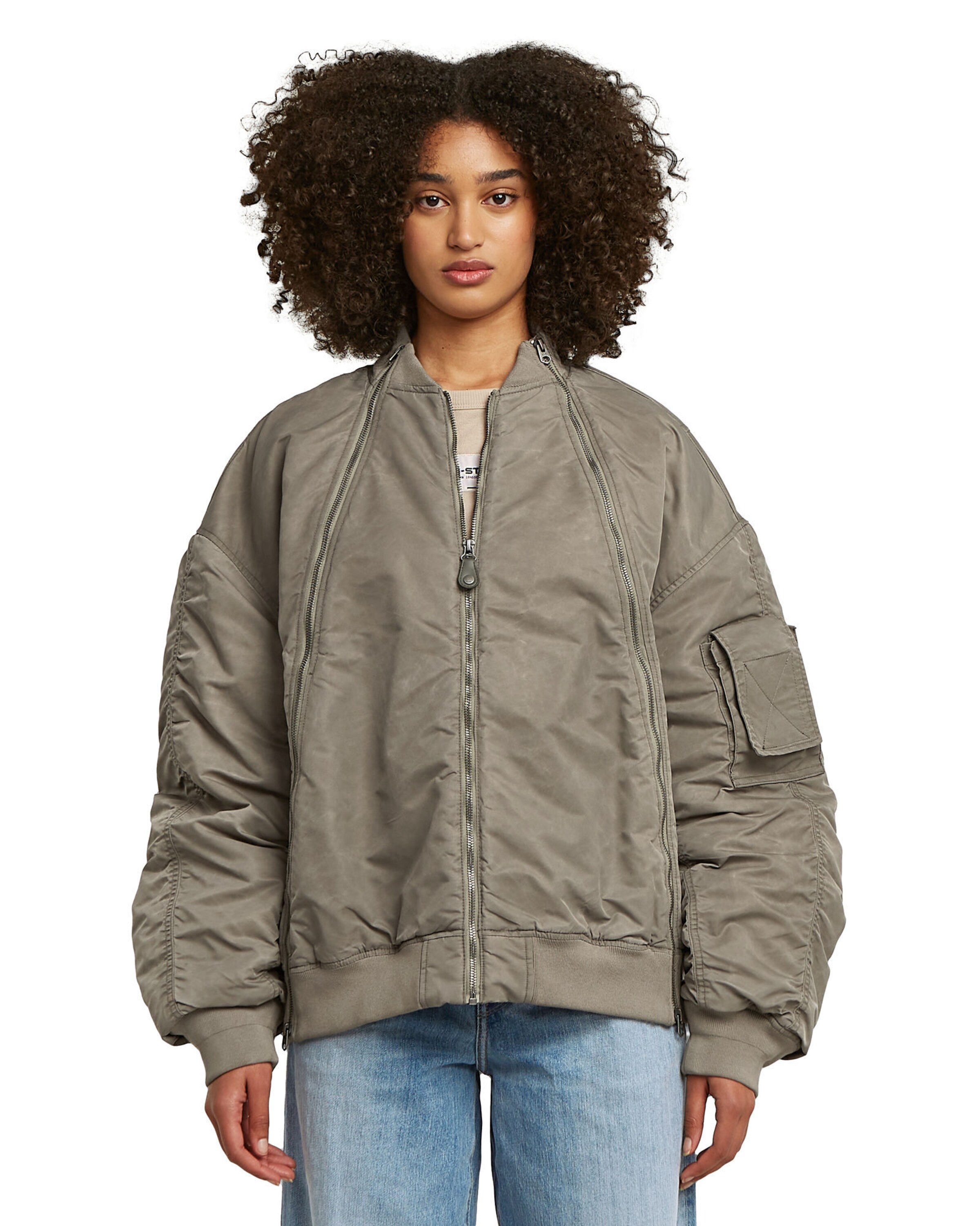 G-STAR Tussenjas in Grijs: voorkant