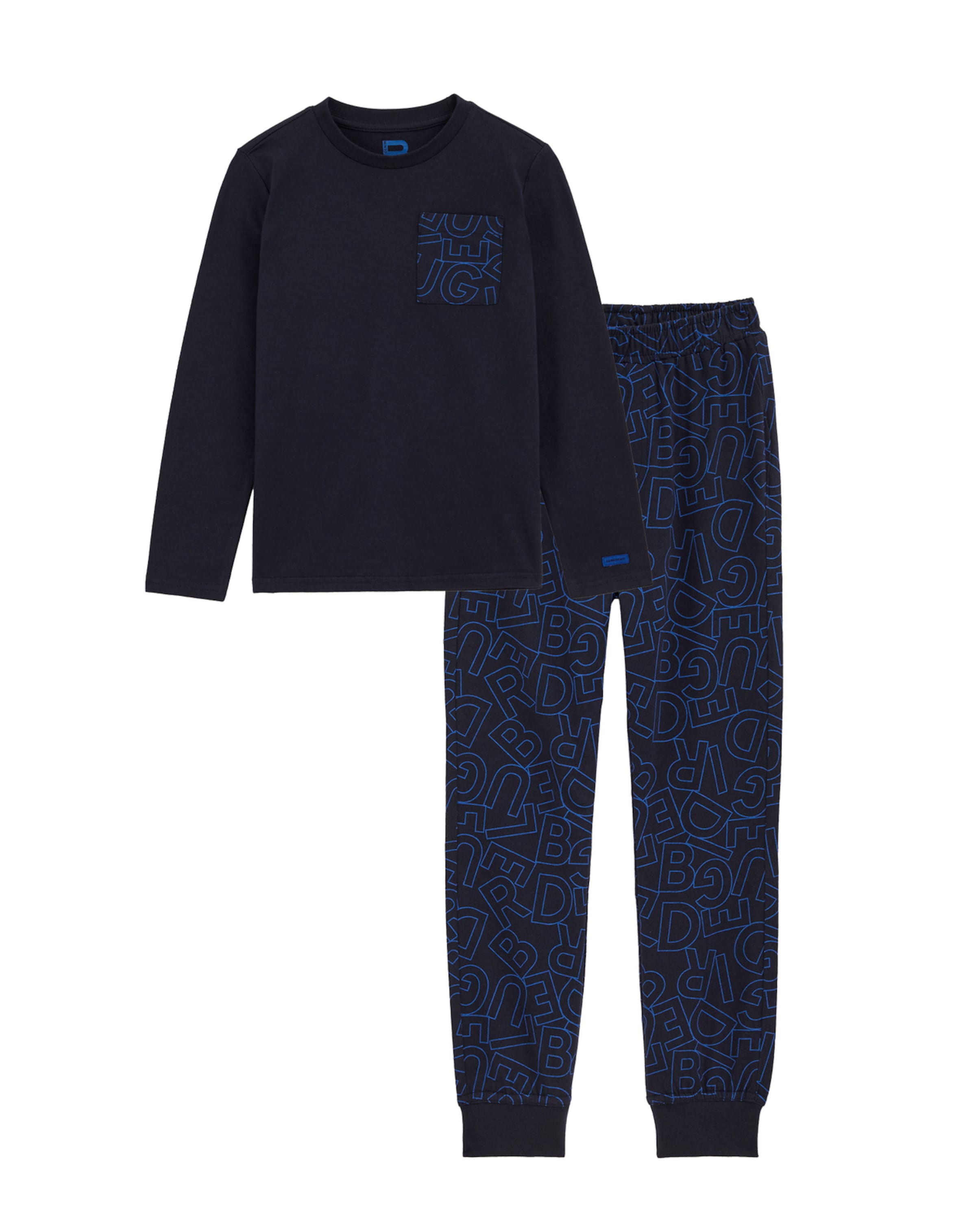 WE Fashion Πιτζάμα σε μπλε: μπροστά