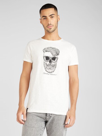 Derbe - Camiseta 'Hipster' en blanco: frente