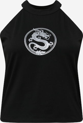 Mister Tee Top 'Dragon' in Black: front