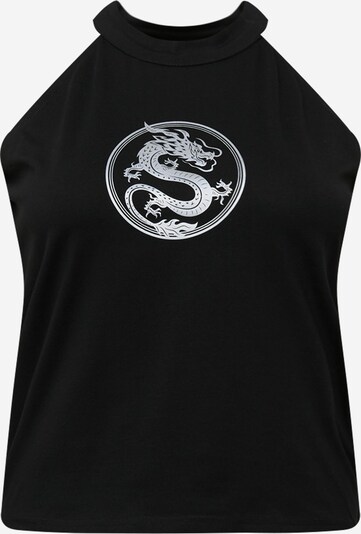 Mister Tee Curvy Topp 'Dragon' must / valge, Tootevaade