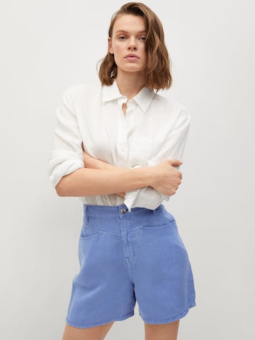 MANGO Regular Pants 'SKY' in Blue