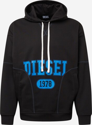 DIESEL Sweatshirt 'S-MUSTER' in Black: front