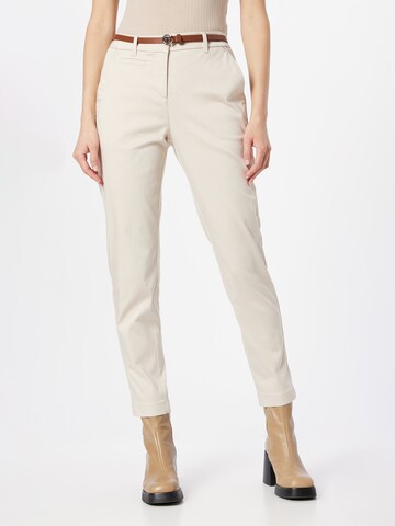 Coupe slim Pantalon chino COMMA en beige : devant