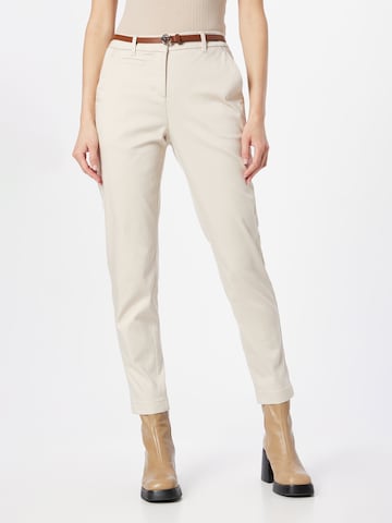 COMMA Slim fit Chino trousers in Beige: front