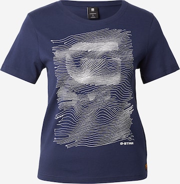 G-STAR Тениска в синьо: отпред