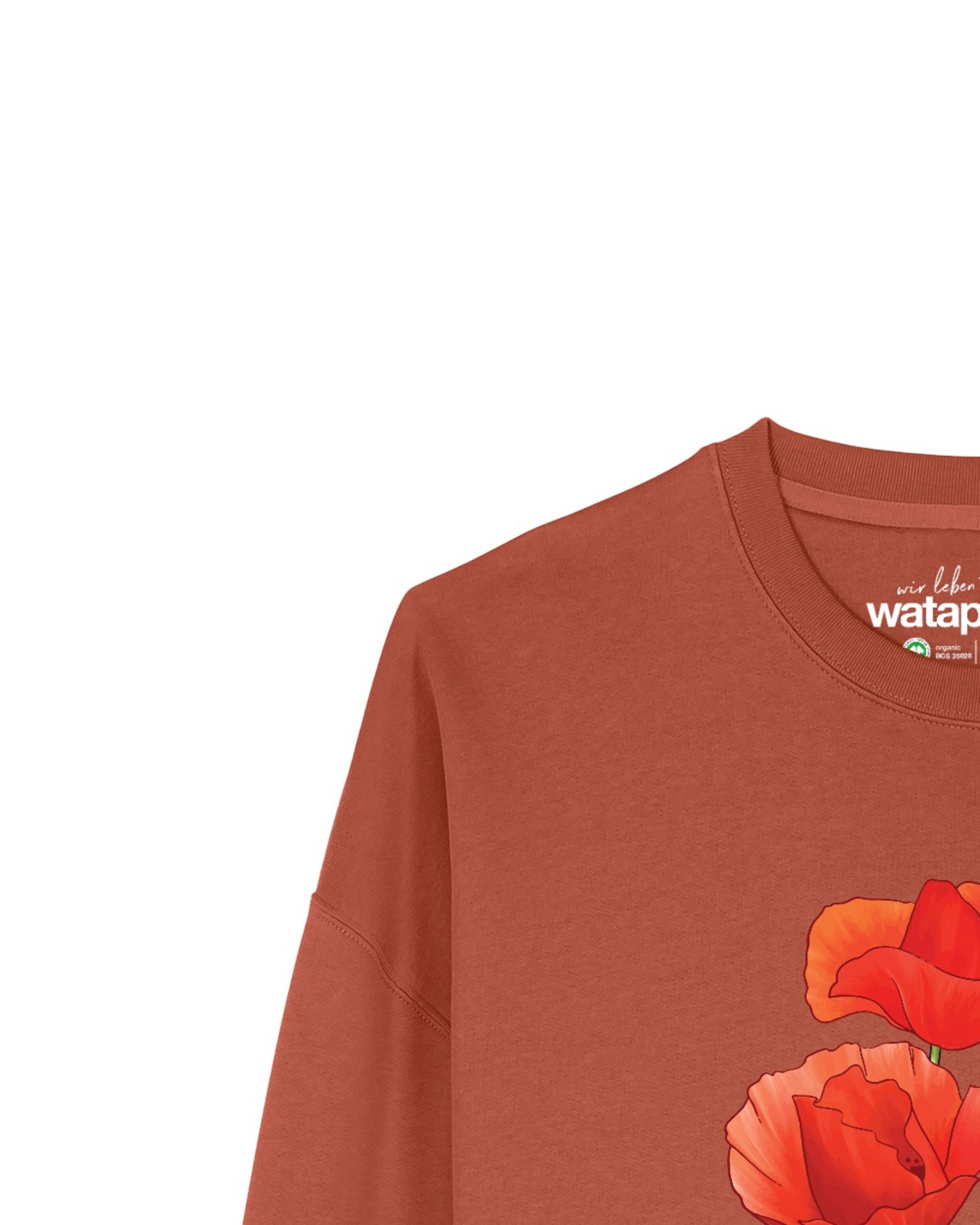 Sweat-shirt 'Poppy Flowers' Watapparel en marron
