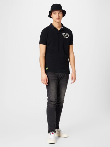 Superdry Poloshirt in Schwarz