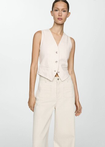 MANGO Wide Leg Jeans 'Emma' in Weiß