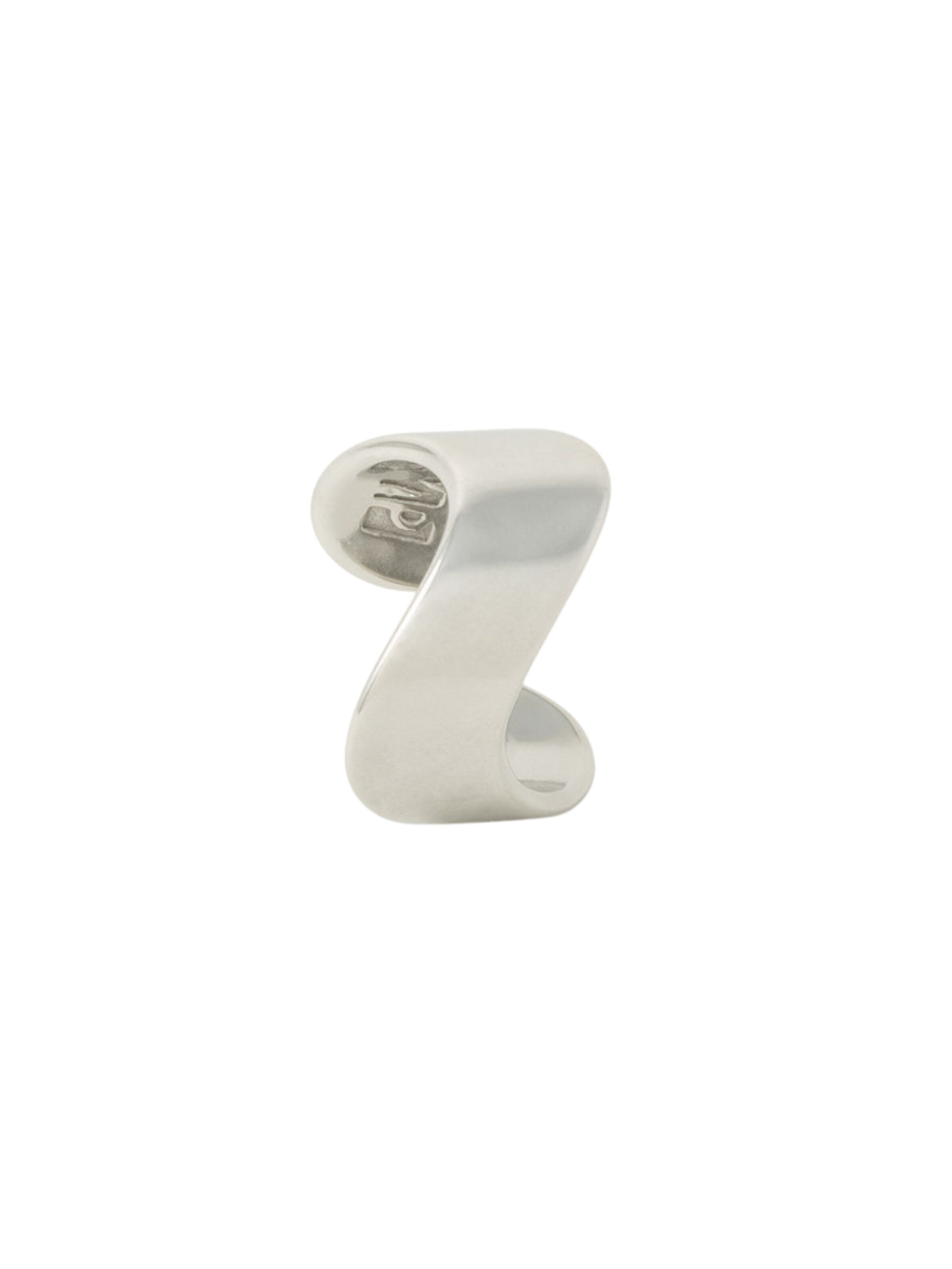 YParis Oorbellen 'Ear cuff Wavy S' in Zilver: voorkant