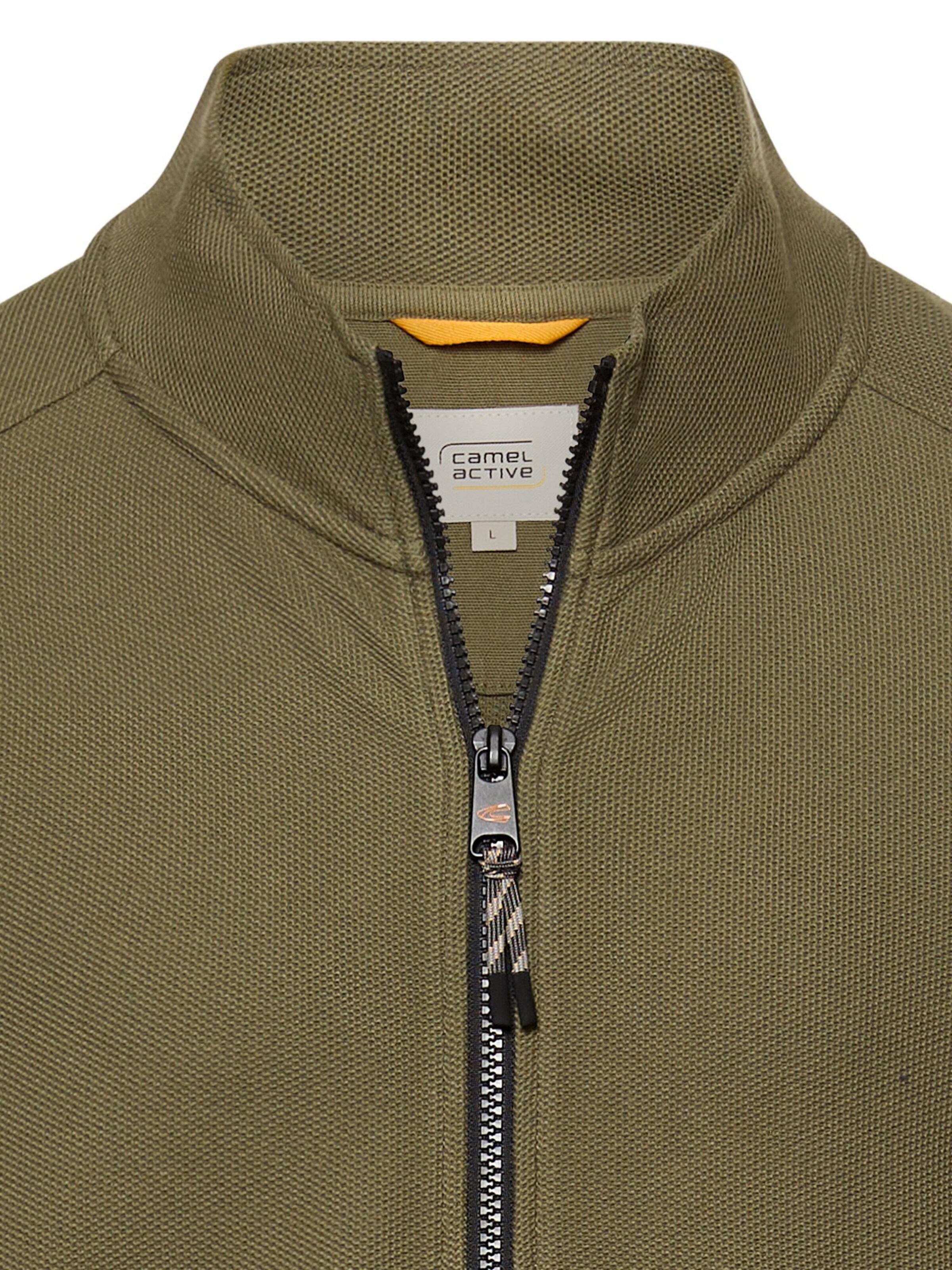 CAMEL ACTIVE Zip-Up Hoodie in Green