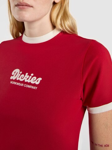 DICKIES Tričko 'LEWISTOWN' – červená