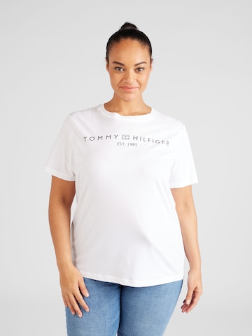 T-shirt Tommy Hilfiger Curve en blanc : devant