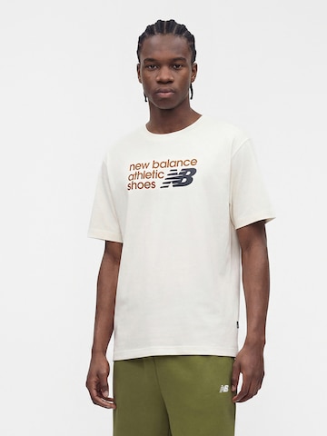 new balance Μπλουζάκι σε λευκό: μπροστά
