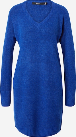 Robes en maille 'ELLYLEFILE' VERO MODA en bleu : devant