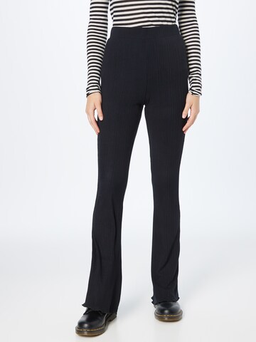 PIECES Flared Trousers 'Jasmin' in Black: front