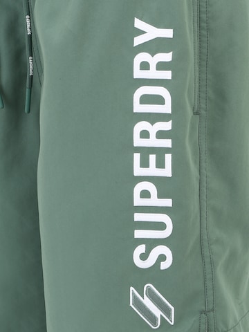 Superdry Kratke kopalne hlače | zelena barva