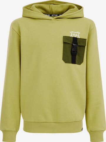 Sweat WE Fashion en vert : devant