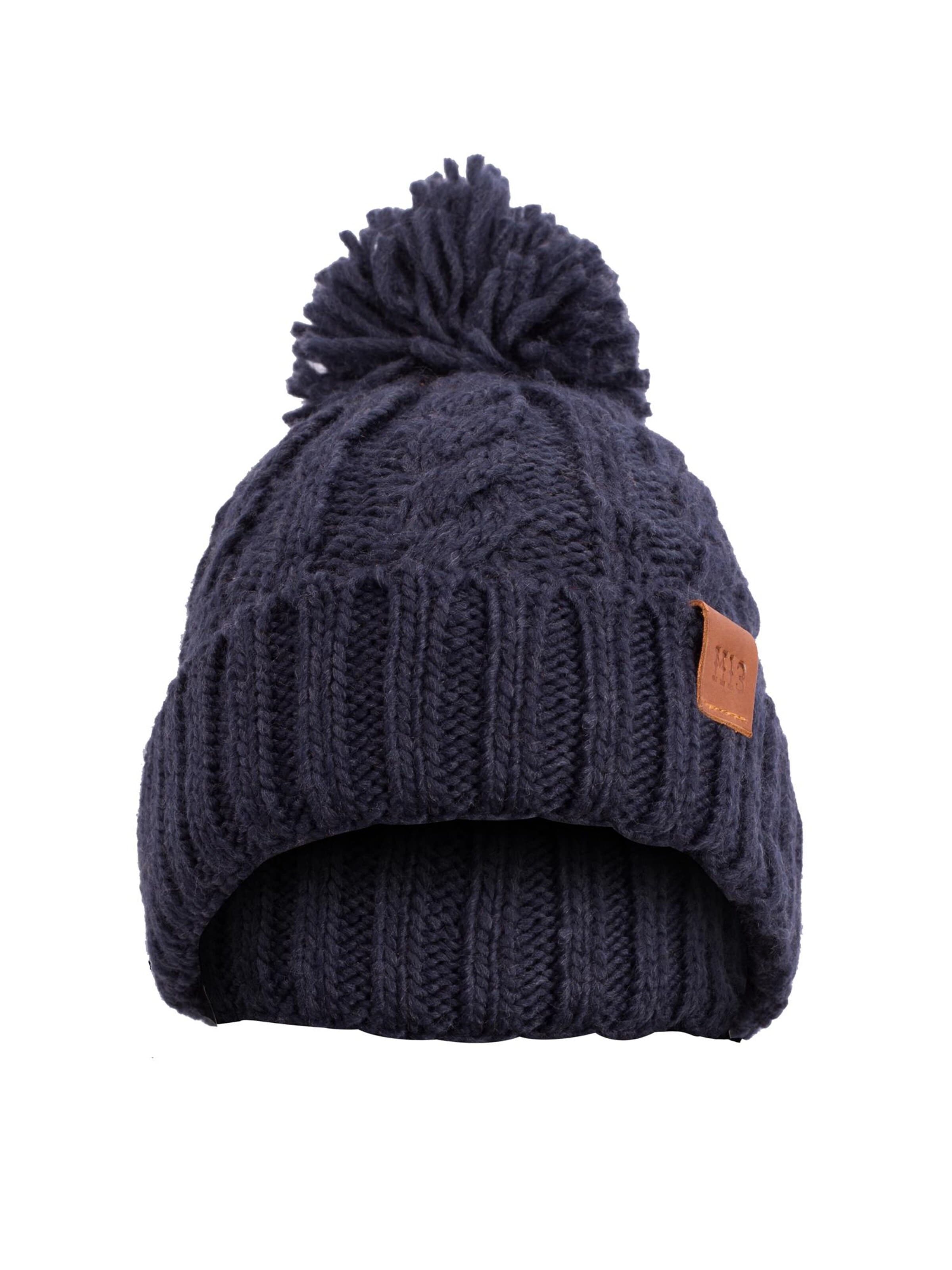 Manufaktur13 Beanie 'Rough Knit' in Blue: front