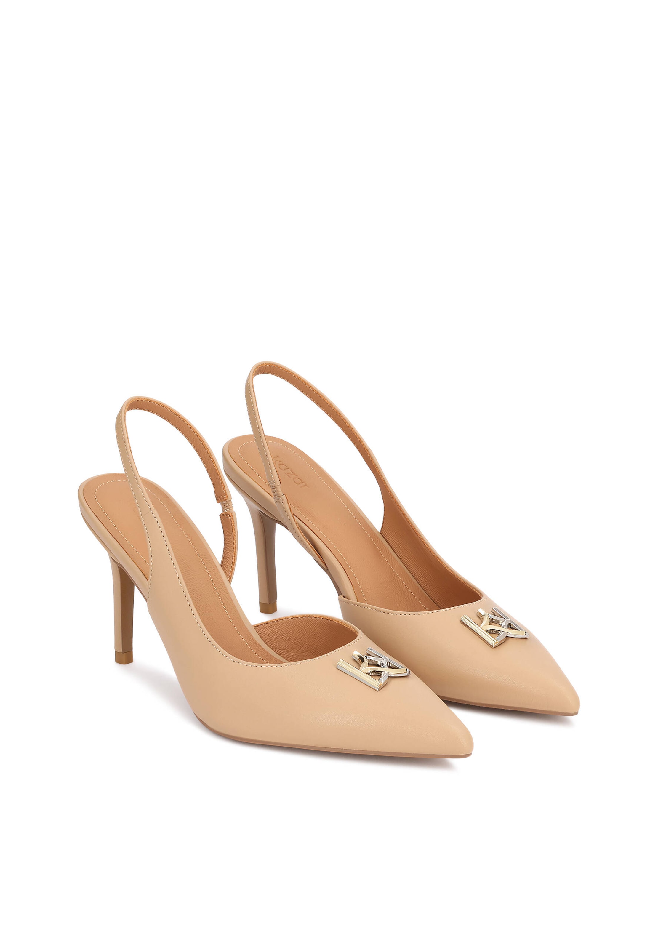 Kazar Slingback Pumps in Beige