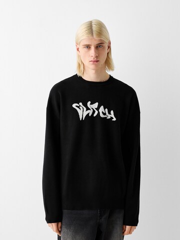 Sweat-shirt Bershka en noir