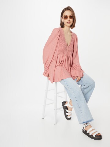 Free People Blouse 'DONT CALL ME BABY' in Pink