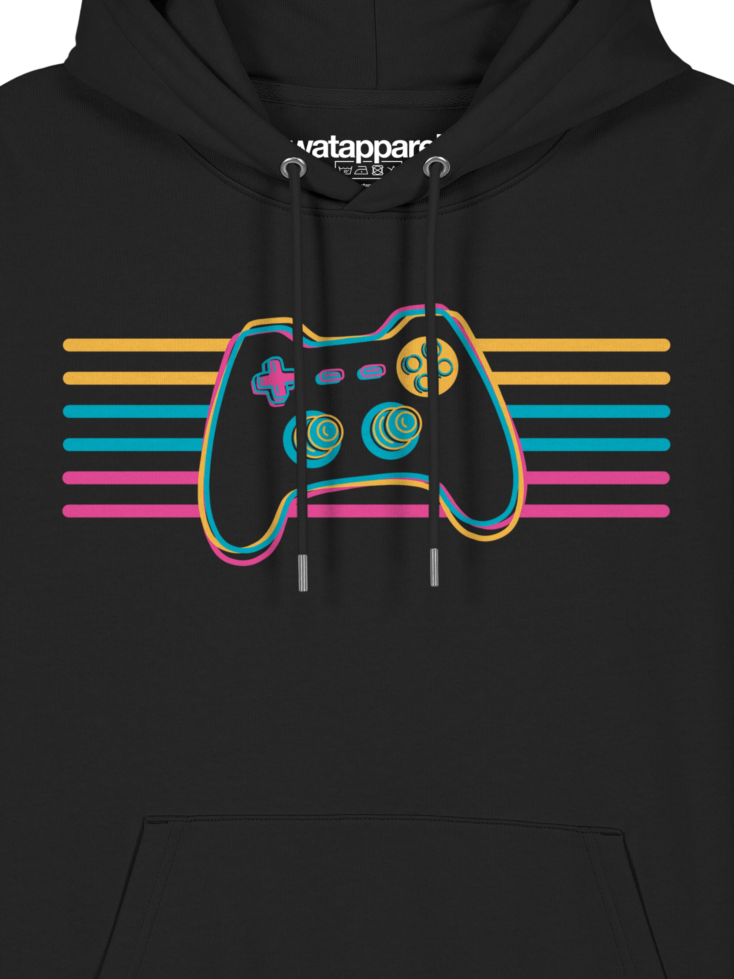 Felpa ' Retro Joystick ' di Watapparel in nero