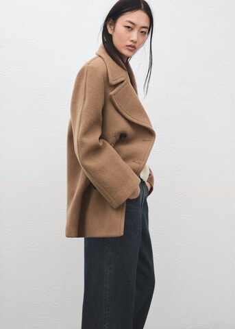 MANGO Between-Seasons Coat 'Font' in Brown