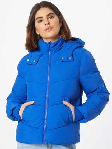 PIECES Winter Jacket 'Jamilla' in Blue: front