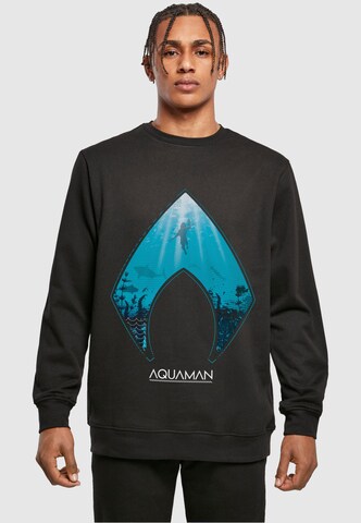 ABSOLUTE CULT Sweatshirt 'Aquaman - Ocean' in Zwart: voorkant